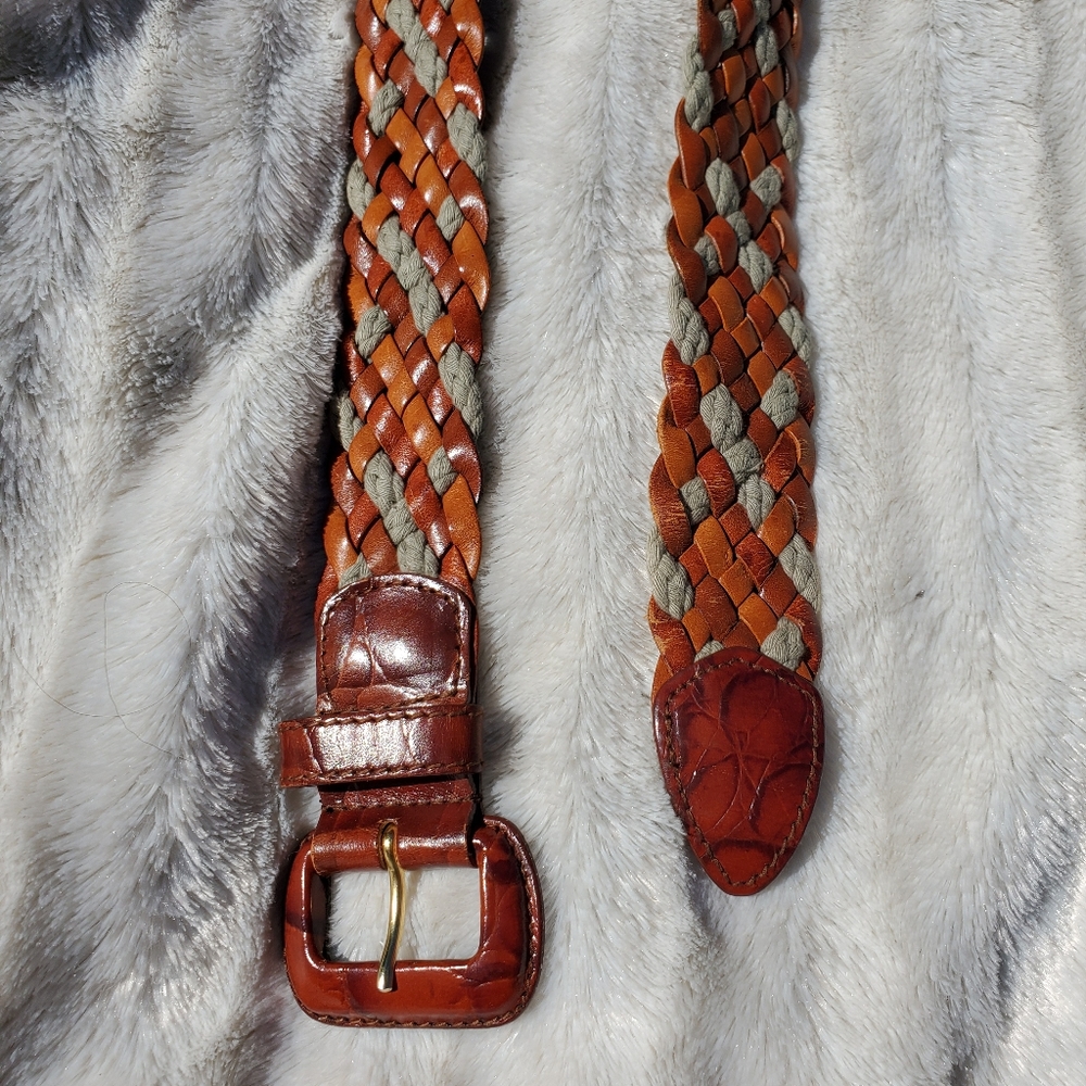 VTG woven leather & rope belt - Picture 5 of 8